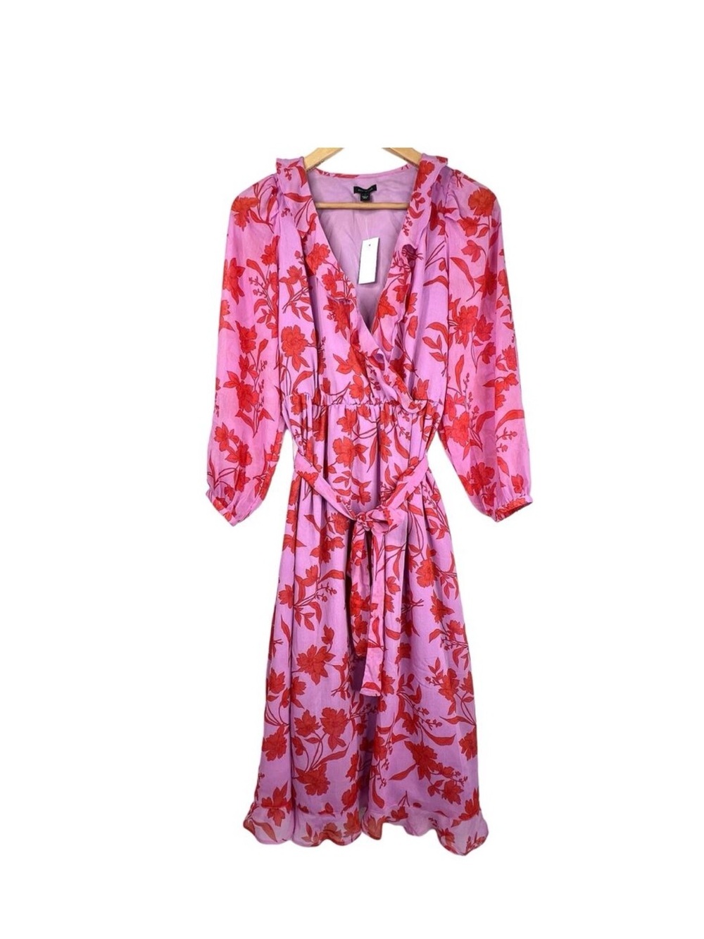 Ann Taylor Pink & Red Floral Top